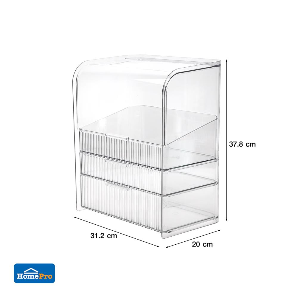 กล่องจัดเก็บเครื่องสำอาง STACKO BREIS 31.2x20x37.8 ซม. สีใส