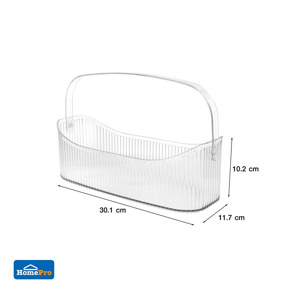 ถาดจัดเก็บเครื่องสำอาง STACKO BREIS 30.1x11.7x10.2 ซม. สีใส