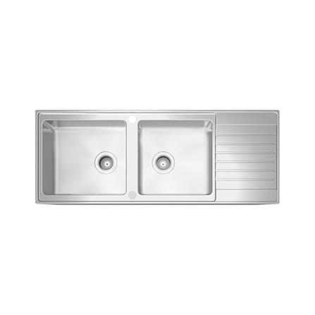 ซิงค์ฝัง 2 หลุม 1 ที่พัก MEX ELB230BM สีเงิน