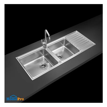 ซิงค์ฝัง 2 หลุม 1 ที่พัก MEX ELB230BM สีเงิน_2