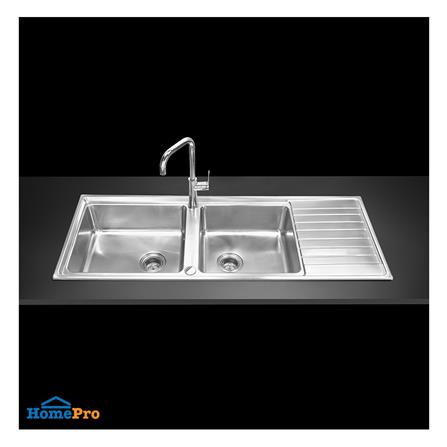 ซิงค์ฝัง 2 หลุม 1 ที่พัก MEX ELB230BM สีเงิน_3