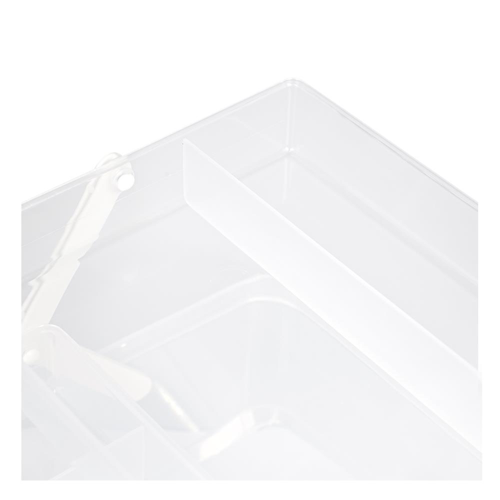 กล่องเก็บของฝาล็อก STACKO M 33.5x18x22.5 ซม. สีขาว