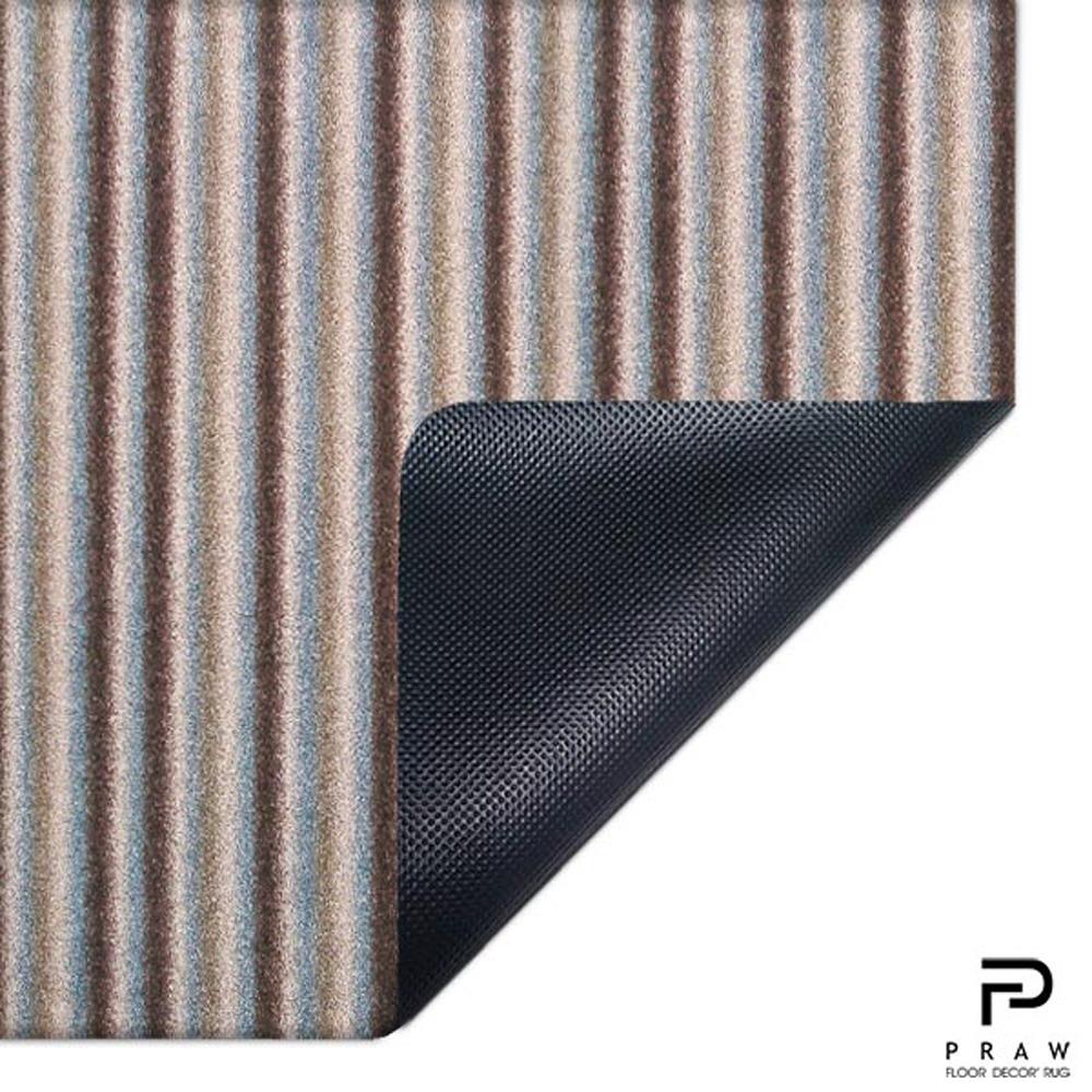 พรมเช็ดเท้าดักฝุ่น PRAW DE 70X190 ซม. สีเทา/น้ำตาล