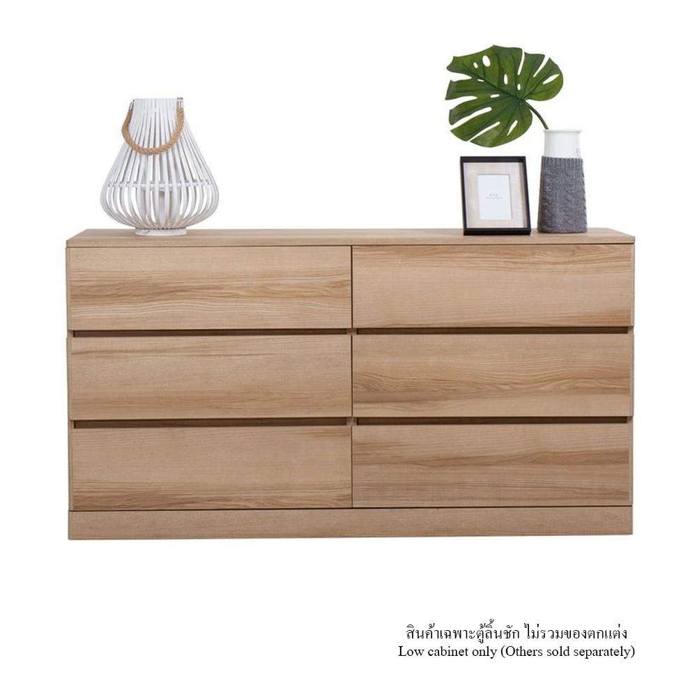 ตู้ลิ้นชัก 6 ลิ้นชัก KONCEPT TIMBUR 19215564 150 ซม. สีลินด์เบิร์กโอ๊ค
