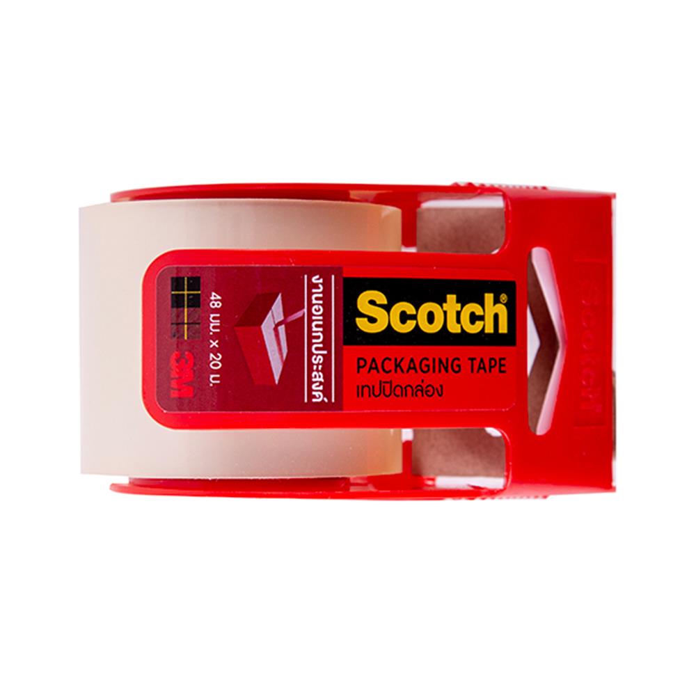 เทปปิดกล่องพร้อมที่ตัด 3M SCOTH 48 มม.X2 ม. สีใส