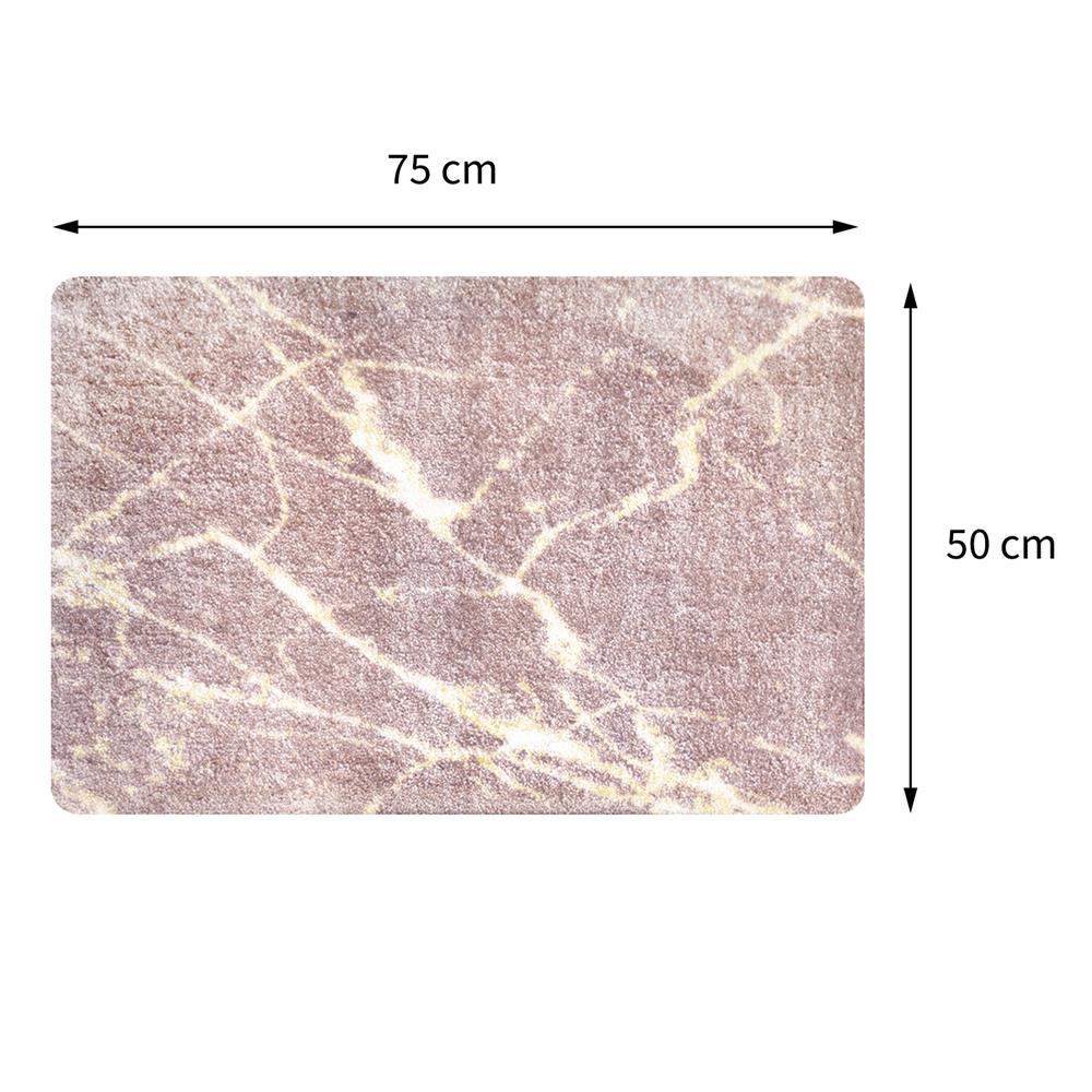 พรมเช็ดเท้าดักฝุ่น PRAW DE MARBLE PINK 50X75 ซม. สีชมพู