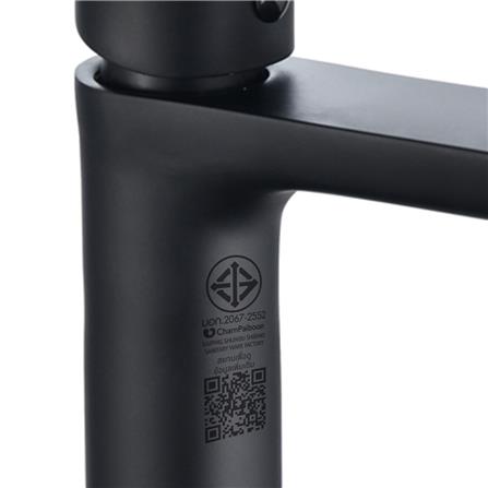 ก๊อกอ่างล้างหน้าเดี่ยว RASLAND RA A121-A699 สีดำ_2