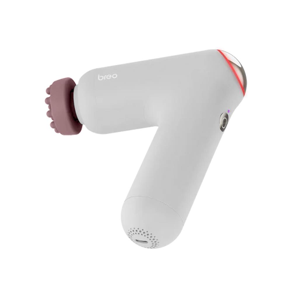 ปืนนวดกล้ามเนื้อ BREO MASSAGUN 7 สีครีม