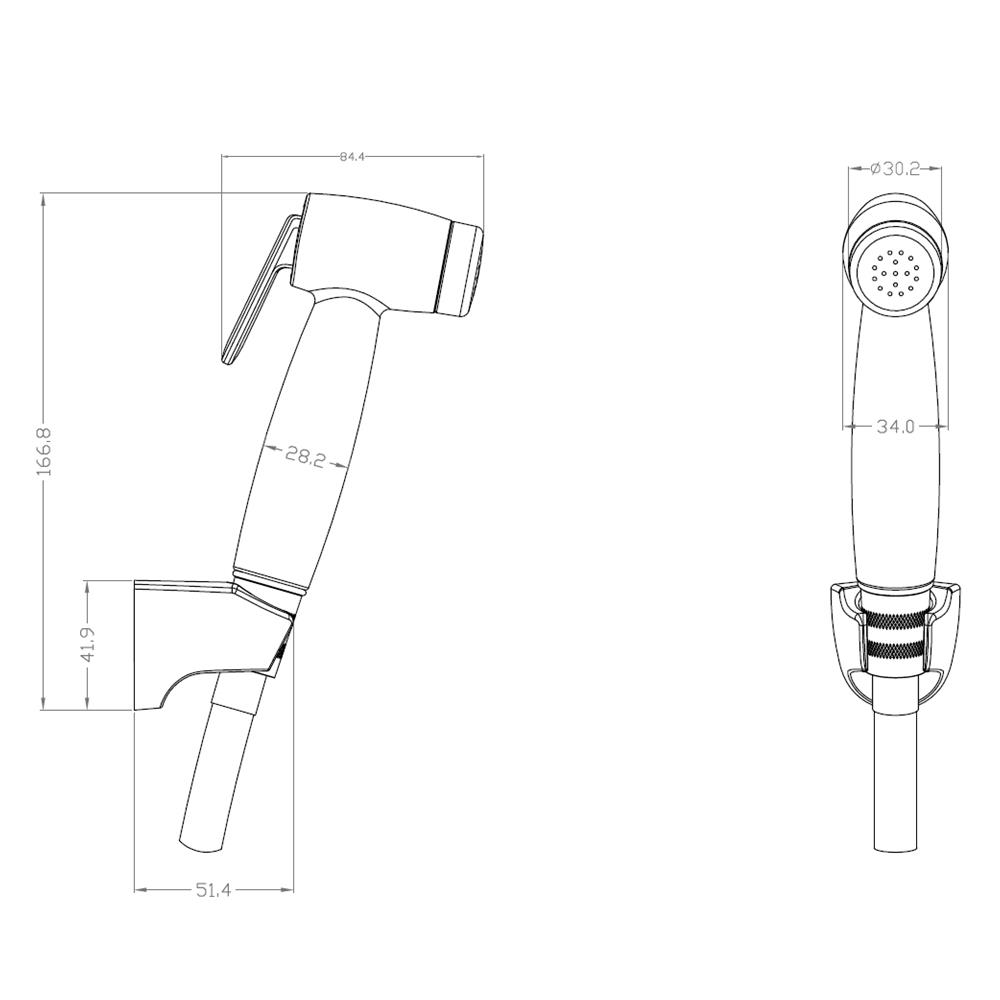 สายฉีดชำระครบชุด RASLAND RA H811-H298 สีขาว