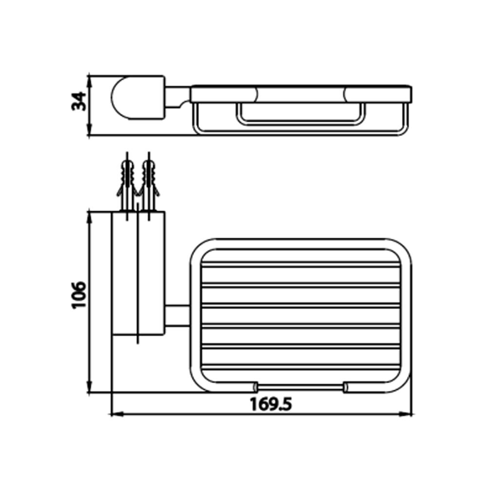 ที่ใส่สบู่ COTTO CT0282(BL)(HM) สีดำ