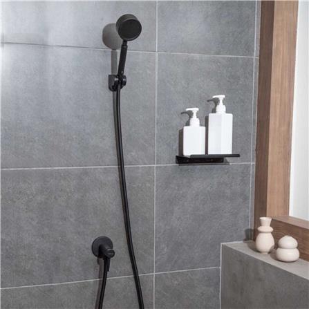 ฝักบัวสายอ่อน 1 ระดับ RASLAND RA BK-D411-DBK สีดำ_2