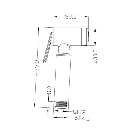 สายฉีดชำระครบชุด BEN BN H811-H633 สีขาว_1