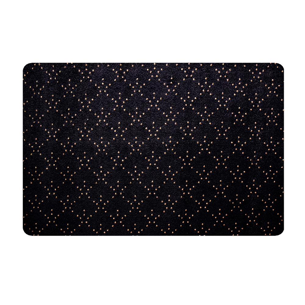 พรมเช็ดเท้าดักฝุ่น PRAW DE LUCKY BLACK 50X75 ซม. สีดำ_0