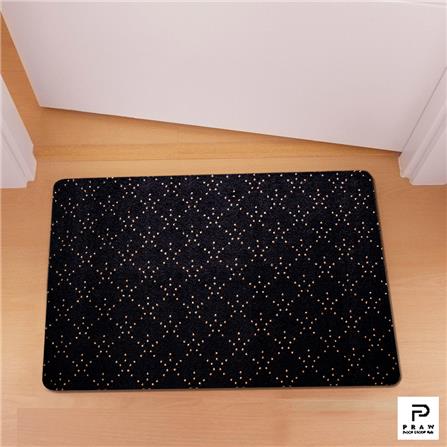 พรมเช็ดเท้าดักฝุ่น PRAW DE LUCKY BLACK 50X75 ซม. สีดำ_7