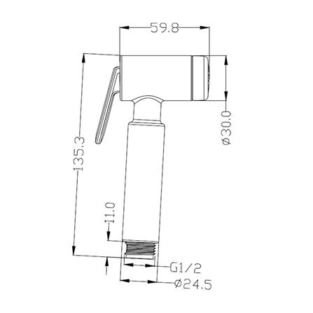 สายฉีดชำระเฉพาะหัว BEN BN H812-H129 สีขาว_1