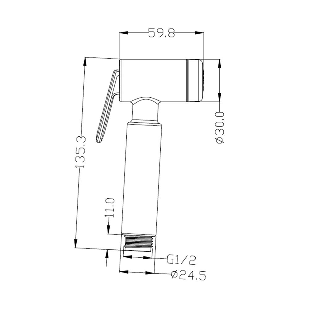 สายฉีดชำระเฉพาะหัว BEN BN H812-H557 สีโครม