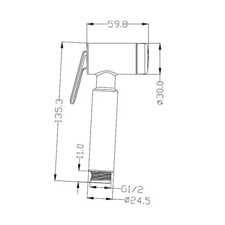 สายฉีดชำระเฉพาะหัว BEN BN H812-H557 สีโครม_1
