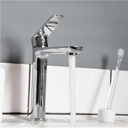 ก๊อกอ่างล้างหน้าเดี่ยว RASLAND RA A121-A512 สีเงิน_2