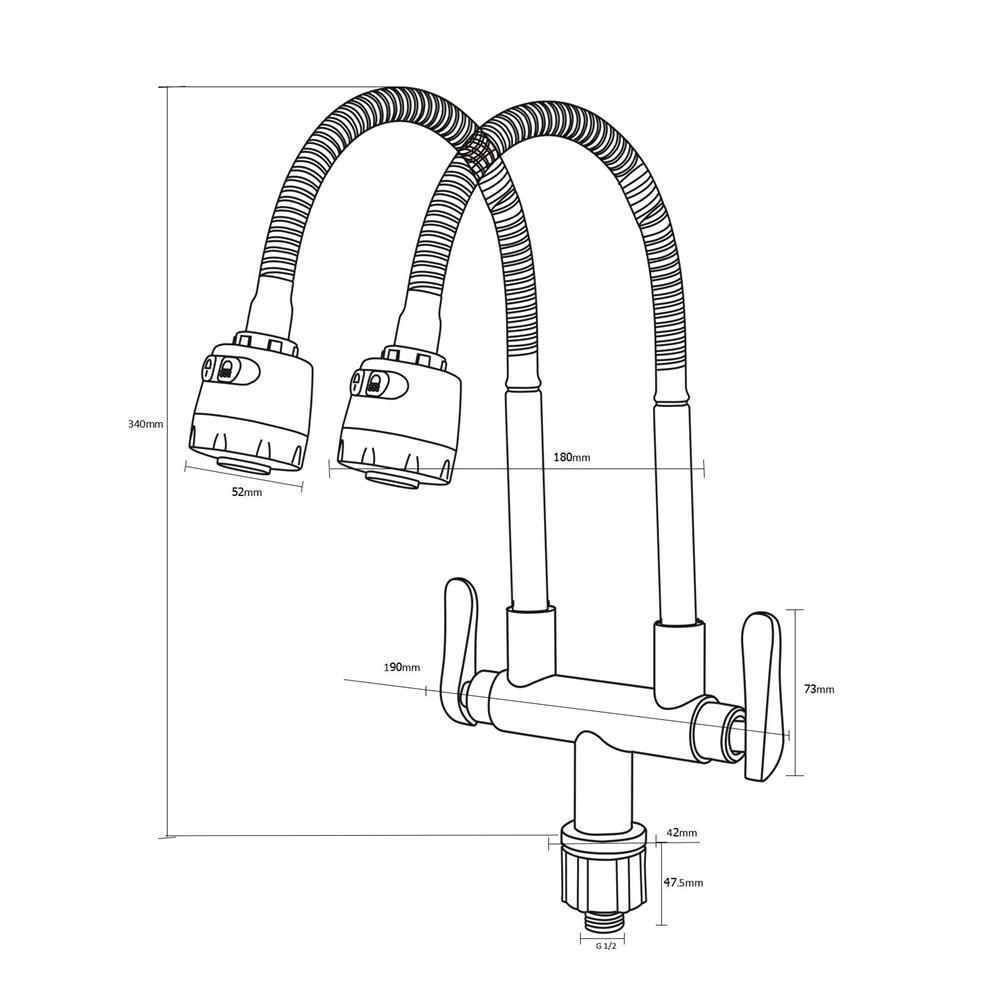 ก๊อกซิงค์เดี่ยวเคาน์เตอร์ RASLAND RA A124-A3636 สีสเตนเลส