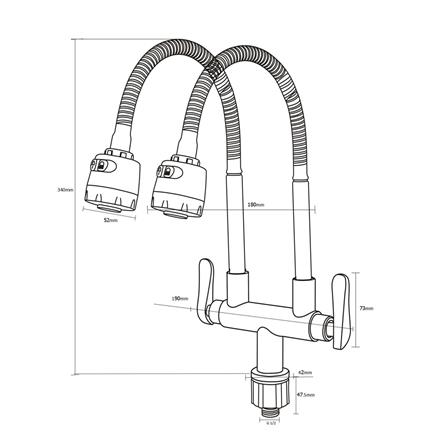 ก๊อกซิงค์เดี่ยวเคาน์เตอร์ RASLAND RA A124-A3636 สีสเตนเลส_1