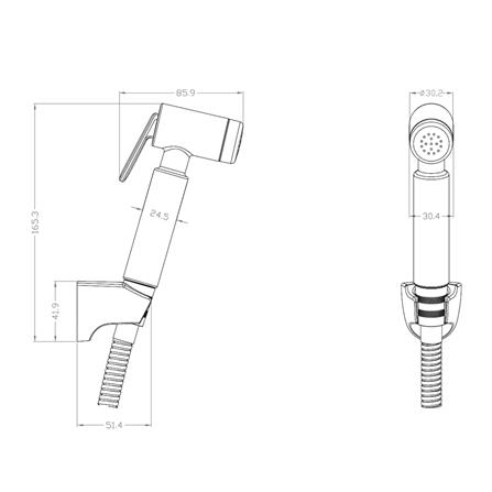 สายฉีดชำระครบชุด BEN BN H811-H852 สีโครม_1