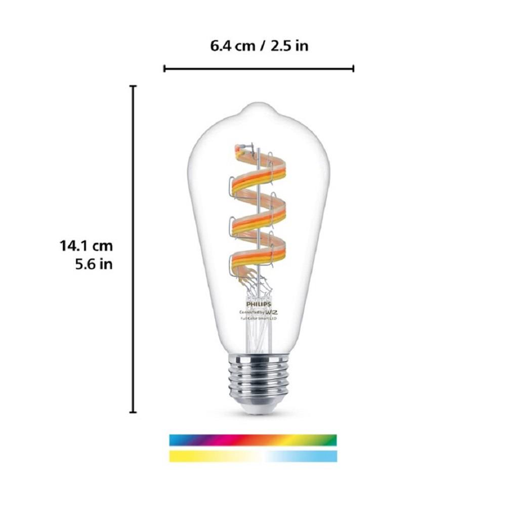 หลอด LED PHILIPS ST64 รุ่น WIZ 6.3 วัตต์ RGB E27
