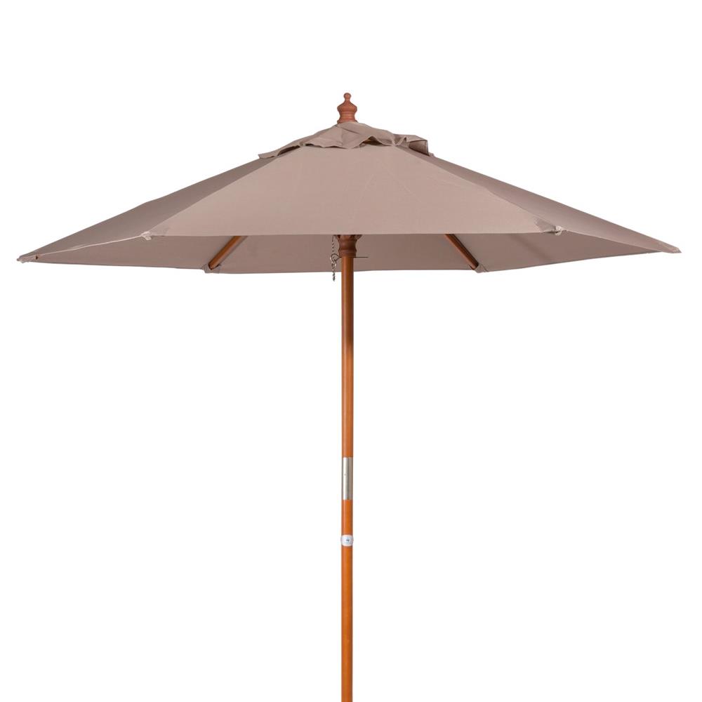 ร่มสนามกลม IVY WOOD 2.1 ม. สีน้ำตาลอ่อน