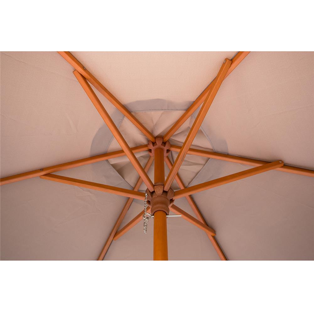 ร่มสนามกลม IVY WOOD 2.1 ม. สีน้ำตาลอ่อน