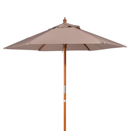 ร่มสนามกลม IVY WOOD 2.1 ม. สีน้ำตาลอ่อน_0