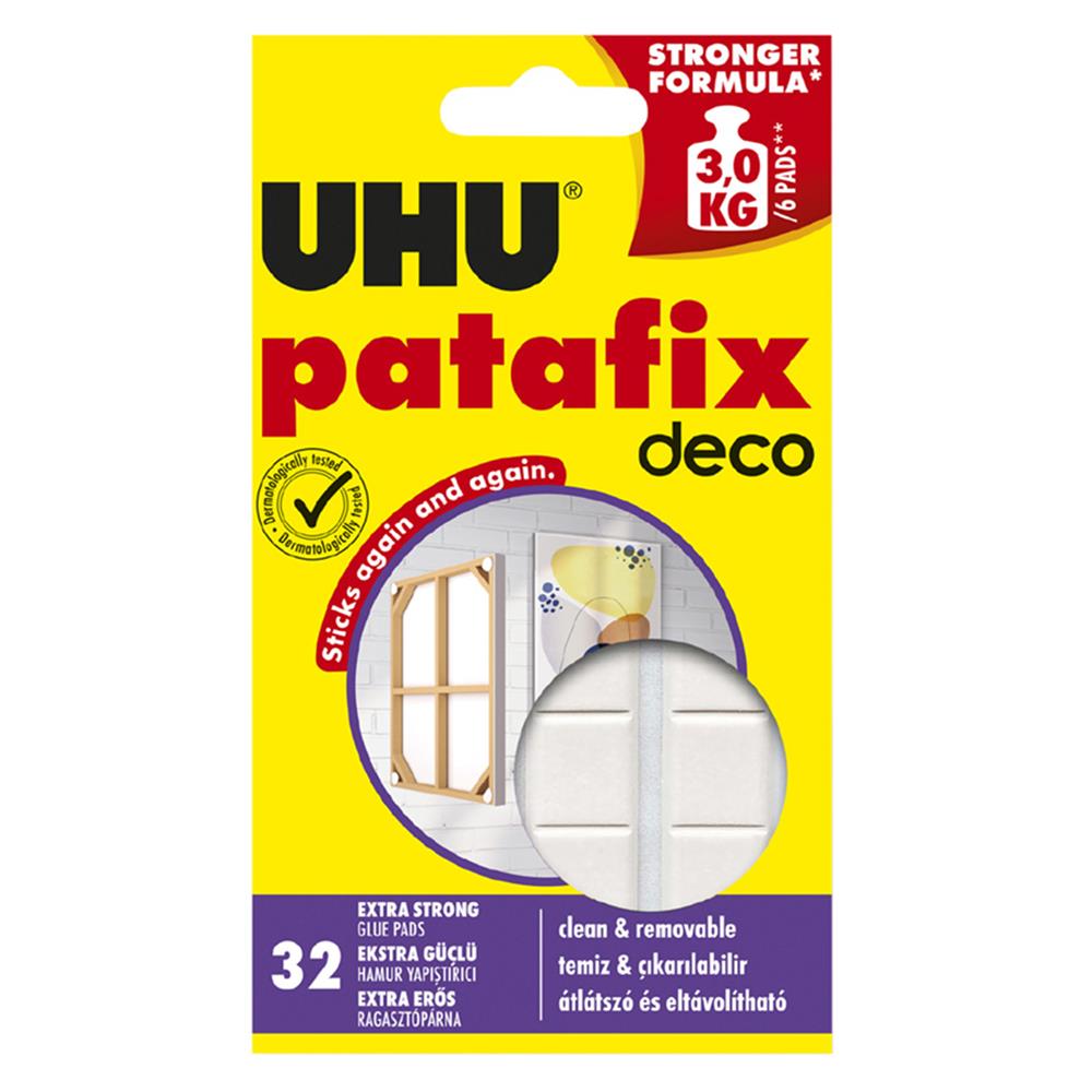กาวดินน้ำมัน UHU PATAFIX DECO สีขาว แพ็ก 32 ชิ้น_0
