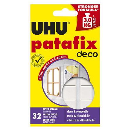 กาวดินน้ำมัน UHU PATAFIX DECO สีขาว แพ็ก 32 ชิ้น_1
