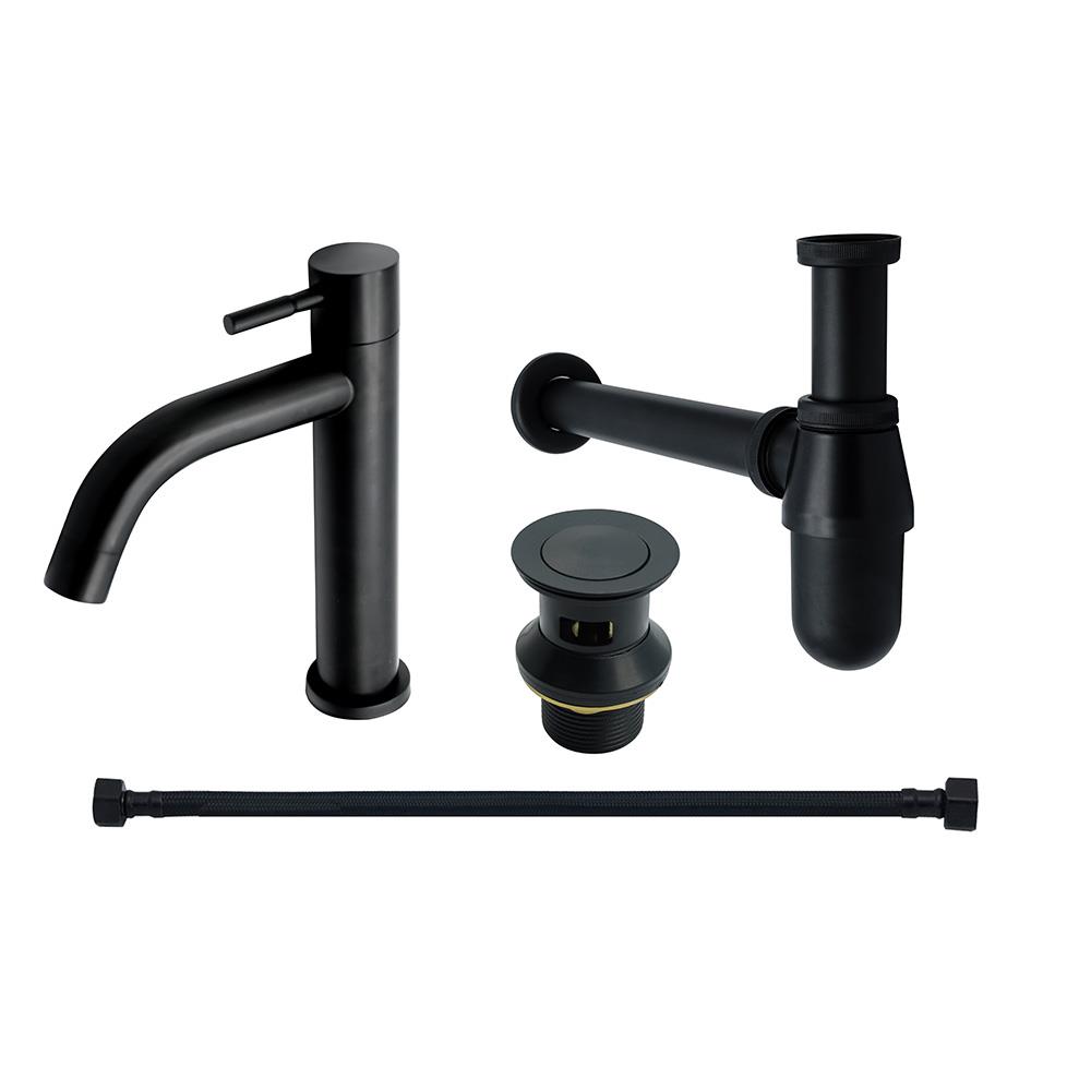 ชุดก๊อกอ่างล้างหน้า DONMARK GL-5601 สีดำ