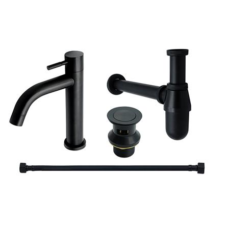 ชุดก๊อกอ่างล้างหน้า DONMARK GL-5601 สีดำ_0