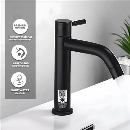 ชุดก๊อกอ่างล้างหน้า DONMARK GL-5601 สีดำ_3