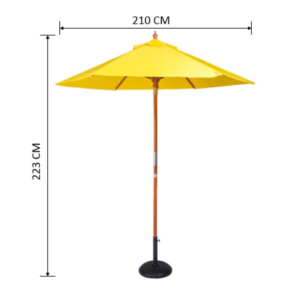 ร่มสนามกลม IVY WOOD 2.1 ม. สีเหลือง