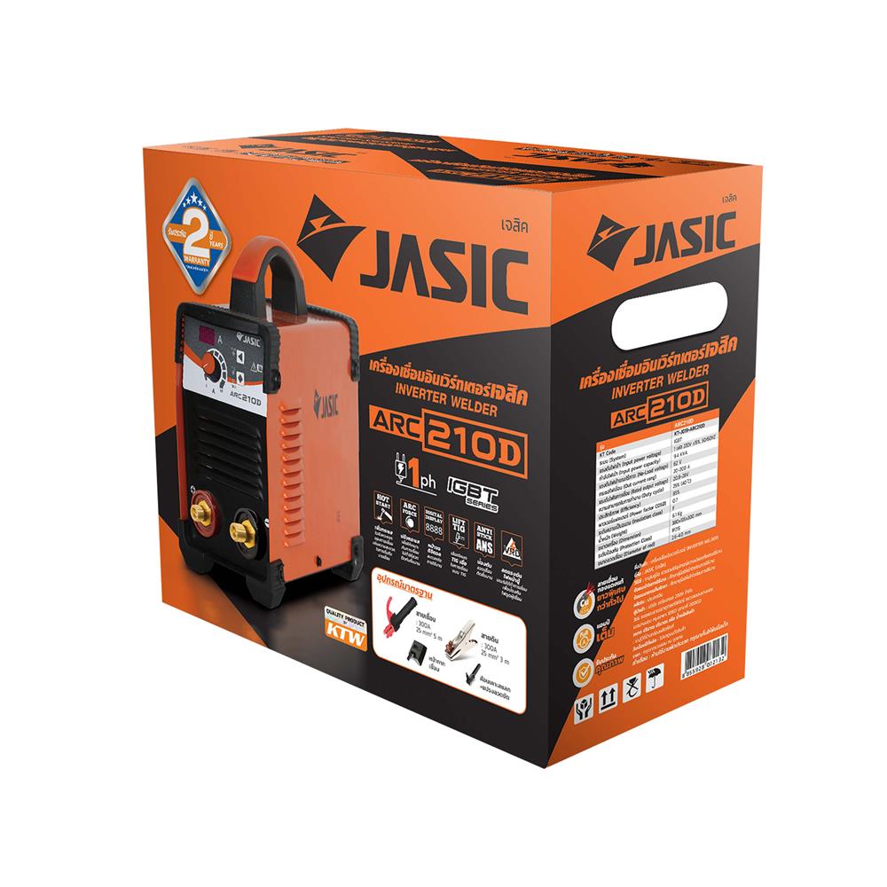 เครื่องเชื่อม INVERTER JASIC ARC210D 1 เฟส 200 แอมป์