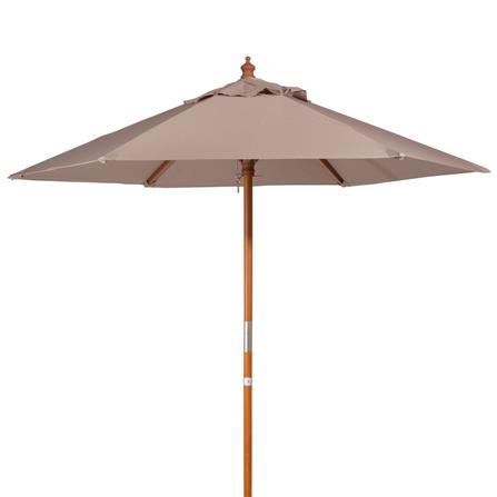 ร่มสนามกลม IVY  WOOD 2.5 ม. สีน้ำตาลอ่อน_0
