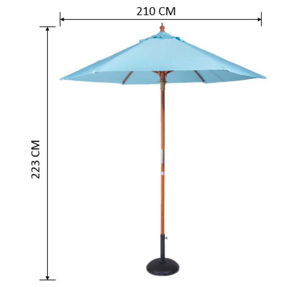 ร่มสนามกลม IVY WOOD 2.1 ม. สีฟ้า