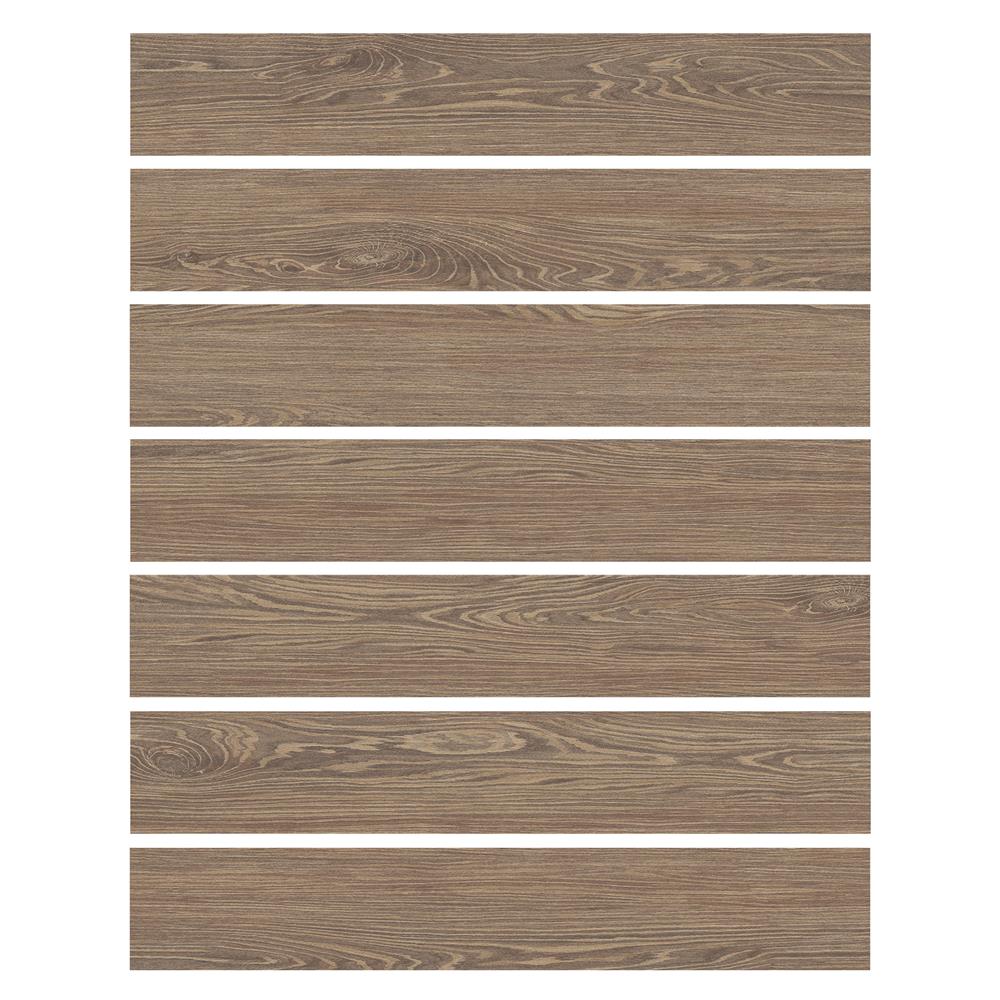 กระเบื้องพื้นพอร์ซเลน 20x120 ซม. COTTO อีลิท พาทิโอ ทีค น้ำตาล HYG PM 0.96 ตร.ม.