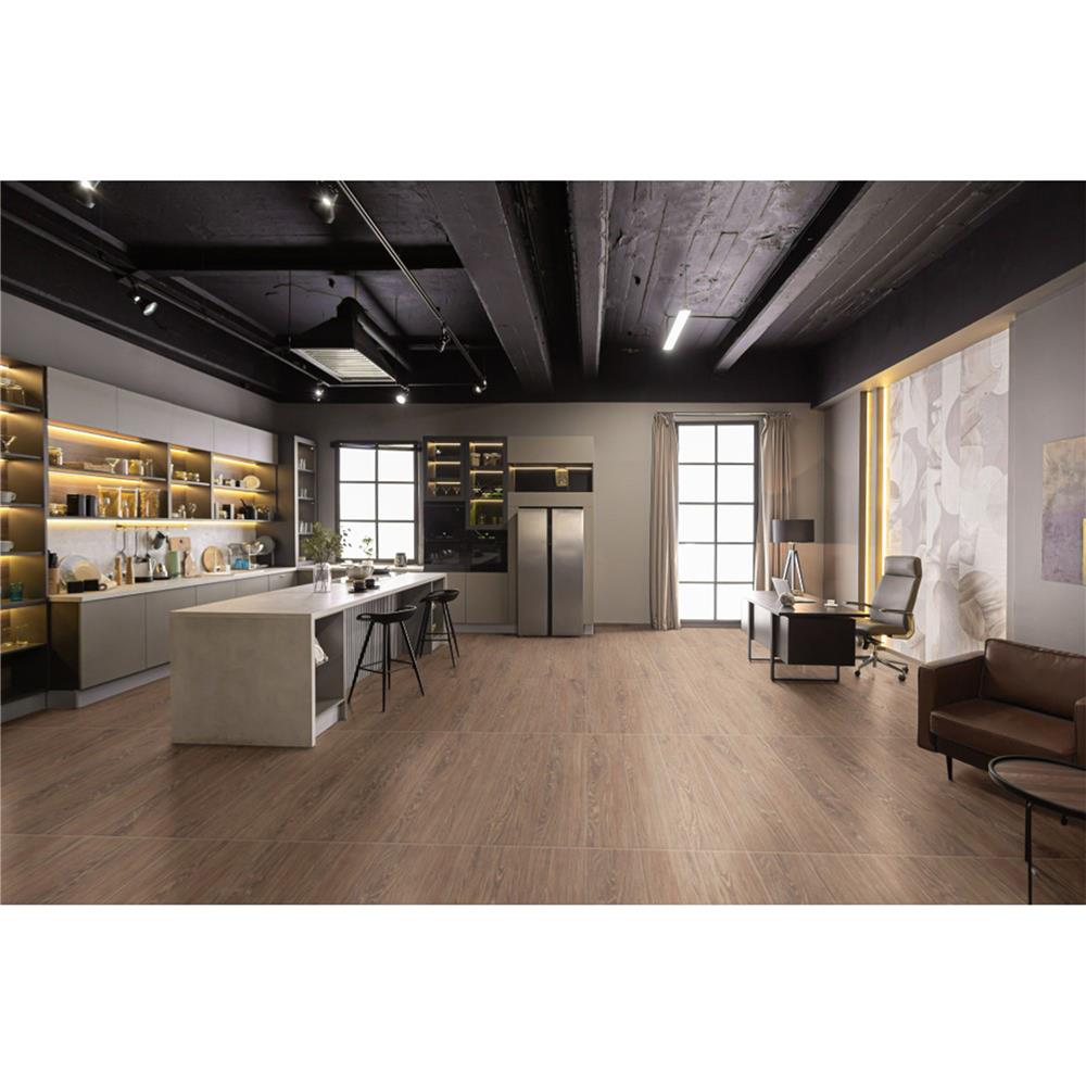 กระเบื้องพื้นพอร์ซเลน 20x120 ซม. COTTO อีลิท พาทิโอ ทีค น้ำตาล HYG PM 0.96 ตร.ม.