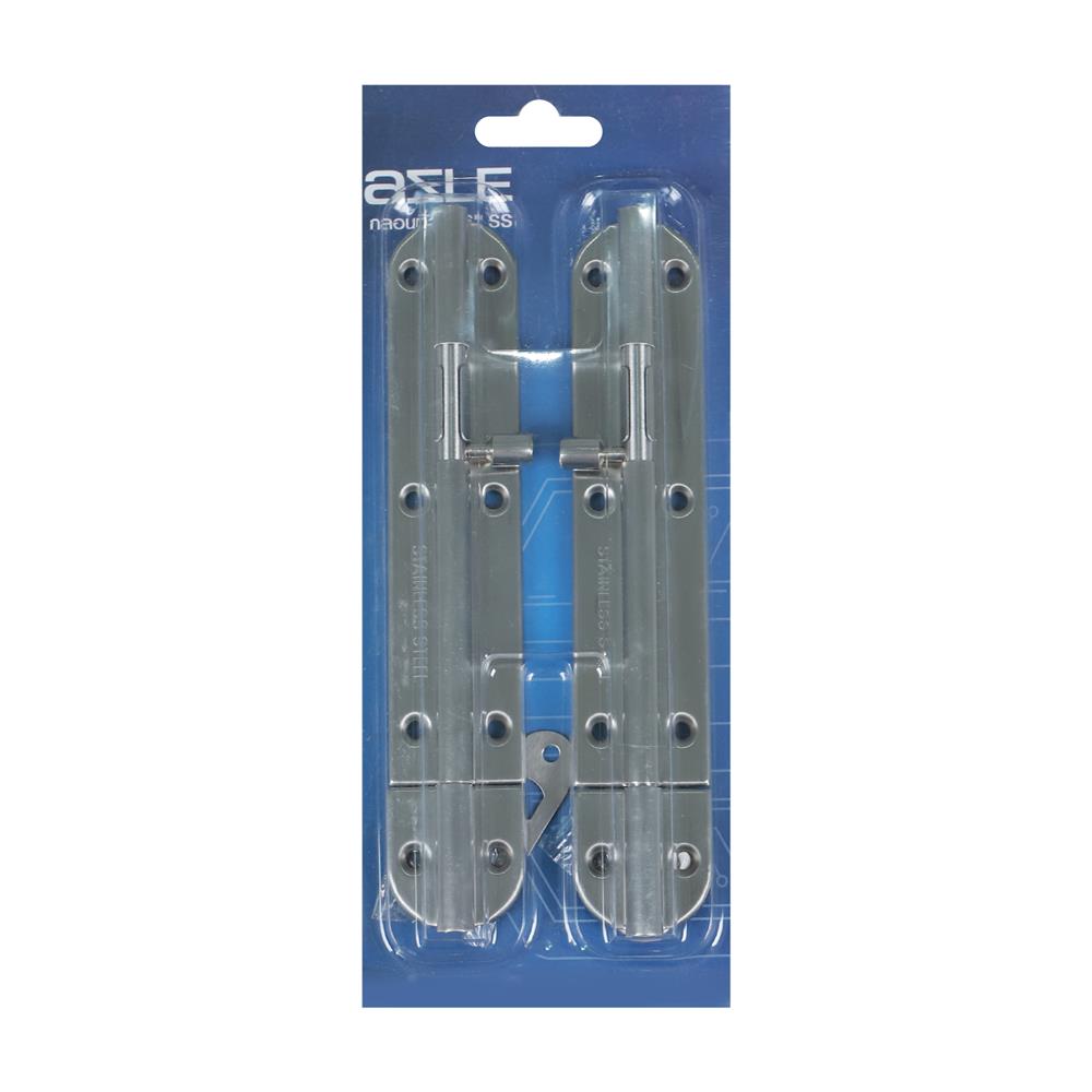 กลอนทั่วไป AZLE 4 นิ้ว สีสเตนเลส (แพ็ก 2 ชิ้น)