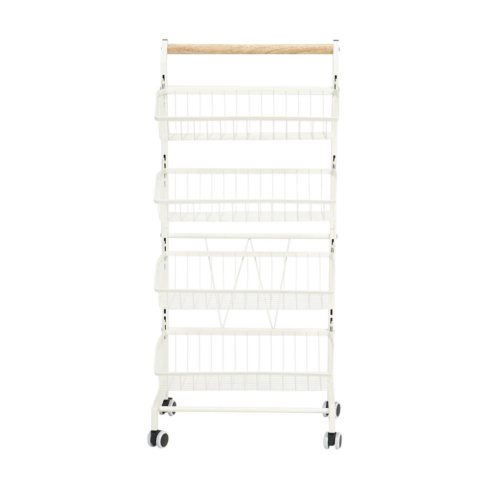 ชั้นวางของ 4 ชั้น มีล้อ STACKO SUPER 42x32x90 ซม. สีขาว