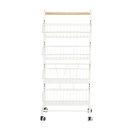 ชั้นวางของ 4 ชั้น มีล้อ STACKO SUPER 42x32x90 ซม. สีขาว_1