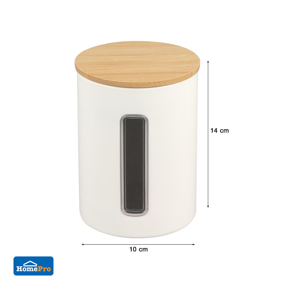 ขวดโหลกลมฝาดึง KECH HOMME 0.83 ลิตร สีขาว