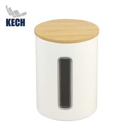 ขวดโหลกลมฝาดึง KECH HOMME 0.83 ลิตร สีขาว_0