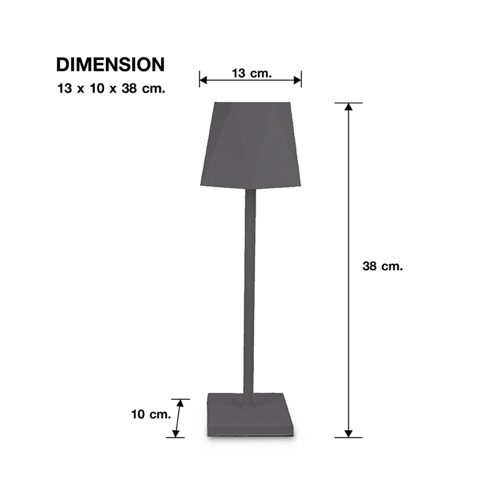 ไฟตั้งโต๊ะ LED CARINI 224402410 3 วัตต์ สีเทา