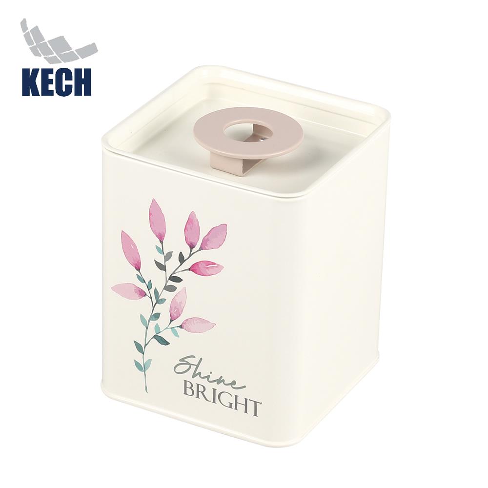 ขวดโหลเหลี่ยมฝาดึง KECH GARDEN SWEET 1.45 ลิตร สีครีม