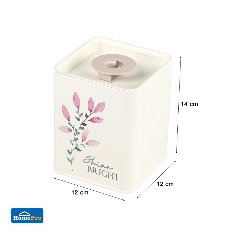 ขวดโหลเหลี่ยมฝาดึง KECH GARDEN SWEET 1.45 ลิตร สีครีม