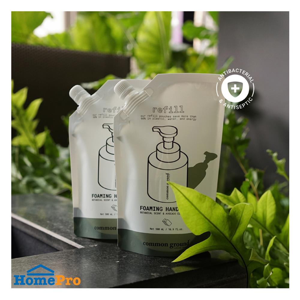 รีฟิลโฟมล้างมือ COMMON GROUND กลิ่นฮีลลิ่งทีทรีและสารสกัดอะโวคาโด 500 มล.