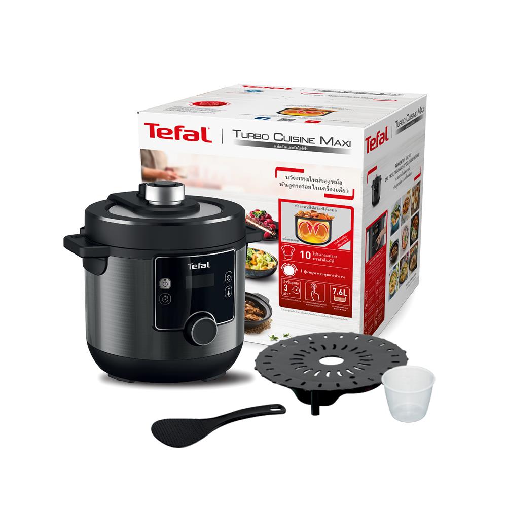 หม้ออัดแรงดัน TEFAL CY777866 7.6 ลิตร สีดำ